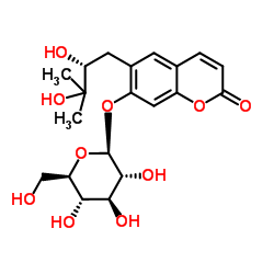 彼西丹醇-7-O-葡萄糖苷结构式