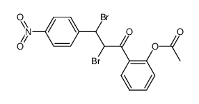 4-Nitro-2'-acetoxy-chalkondibromid Structure