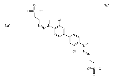 disodium 2,2'-[(3,3'-dichloro[1,1'-biphenyl]-4,4'-diyl)bis(1-methyl-2-triazene-3,1-diyl)]bisethanesulphonate结构式