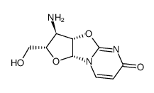 1-[3'-deoxy-3'-amino-2,2'-O-anhydro-β-D-arabino-furanosyl]uracil Structure
