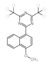 2-(4-甲氧基-1-萘基)-4,6-二(三氯甲基)-1,3,5-三嗪结构式