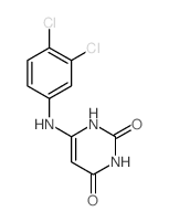 6-[(3,4-dichlorophenyl)amino]-1H-pyrimidine-2,4-dione结构式