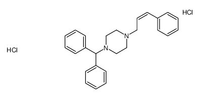 1-benzhydryl-4-[(E)-3-phenylprop-2-enyl]piperazine,dihydrochloride Structure