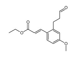 (E)-3-[4-Methoxy-2-(3-oxo-propyl)-phenyl]-acrylic acid ethyl ester Structure