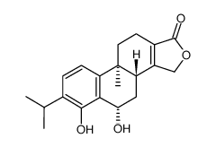 7β,14,19-trihydroxy-18(4->3)abeo-abieta-3,8,11,13-tetraen-18-oic acid lactone结构式