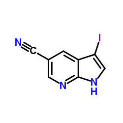 3-Iodo-1H-pyrrolo[2,3-b]pyridine-5-carbonitrile Structure