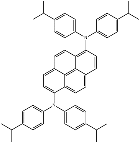 1-N,1-N,6-N,6-N-Tetrakis(4-propan-2-ylphenyl)pyrene-1,6-diamine Structure