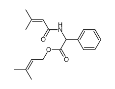 3-methylbut-2-en-1-yl 2-(3-methylbut-2-enamido)-2-phenylacetate结构式