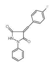 4-[(4-fluorophenyl)methylidene]-1-phenylpyrazolidine-3,5-dione Structure