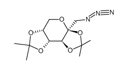 1-azido-1-deoxy-2,3:4,5-di-O-isopropylidene-β-D-fructopyranose Structure