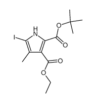 2-(tert-butyl) 3-ethyl 5-iodo-4-methyl-1H-pyrrole-2,3-dicarboxylate Structure