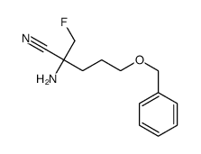 2-amino-2-(fluoromethyl)-5-phenylmethoxypentanenitrile结构式