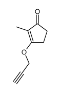 2-methyl-3-(prop-2-yn-1-yloxy)cyclopent-2-en-1-one结构式