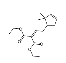 diethyl [2-(2,2,3-trimethyl-3-cyclopenten-1-yl)ethylidene]malonate结构式