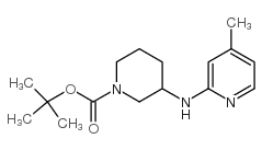 3-[(4-甲基-2-吡啶基)氨基]-1-哌啶甲酸叔丁酯结构式