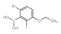 (6-溴-3-乙氧基-2-氟苯)硼酸结构式