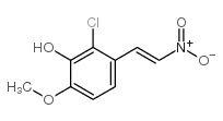 反式-2-氯-3-羟基-4-甲氧基-β-硝基苯乙烯结构式