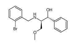(1R,2R)-2-((2-bromobenzyl)amino)-3-methoxy-1-phenylpropan-1-ol结构式