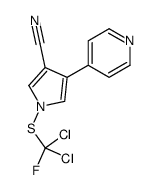 1-[dichloro(fluoro)methyl]sulfanyl-4-pyridin-4-ylpyrrole-3-carbonitrile结构式