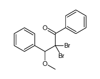 2,2-dibromo-3-methoxy-1,3-diphenylpropan-1-one结构式