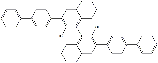 (R)-3,3'-Bis([1,1'-biphenyl]-4-yl)-5,5',6,6',7,7',8,8'-octahydro-[1,1'-binaphthalene]-2,2'-diol Structure
