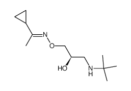 (2R)-O-<3-(tert-butylamino)-2-hydroxypropyl>cyclopropyl methyl ketone oxime结构式