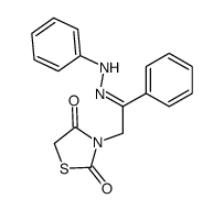3-phenacyl-2,4-thiazolidinedione Z-phenylhydrazone结构式
