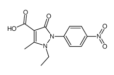 2-Ethyl-3-methyl-1-(4-nitrophenyl)-3-pyrazolin-5-one-4-carboxylic acid Structure