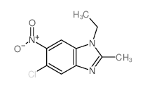 5-chloro-1-ethyl-2-methyl-6-nitro-benzoimidazole结构式