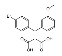 2-[(4-bromophenyl)-(3-methoxyphenyl)methyl]propanedioic acid结构式