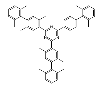 2,4,6-tris[4-(2,6-dimethylphenyl)-2,5-dimethylphenyl]-1,3,5-triazine Structure