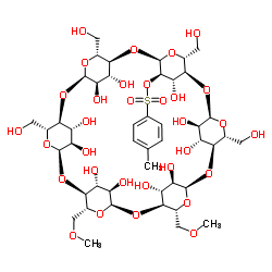 单-2-O-(对甲苯磺酰)-α-环糊精结构式