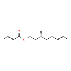 (S)-3,7-dimethyl-6-octenyl 3-methyl-2-butenoate结构式