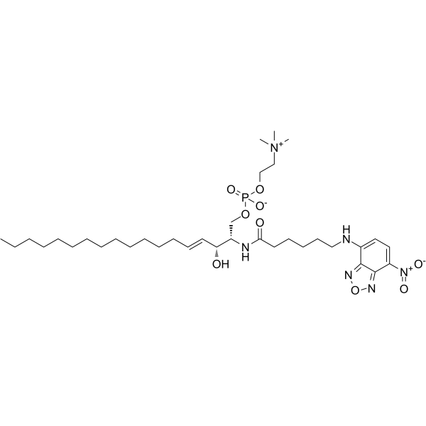 C6 NBD Sphingomyelin (d18:1/6:0) Structure
