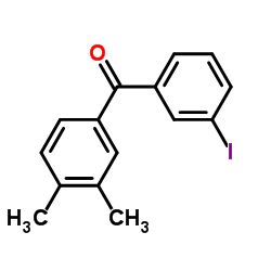 (3,4-Dimethylphenyl)(3-iodophenyl)methanone Structure