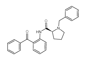 (S)-N-(2-苯甲酰基苯基)-1-苄基吡咯烷-2-甲酰胺结构式