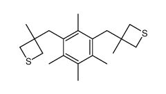 3,3'-dimethyl-3,3'-(2,4,5,6-tetramethyl-m-phenylenedimethyl)-bis-thietane Structure