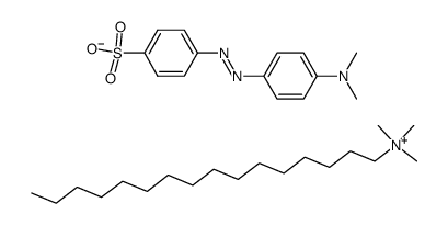 N,N,N-trimethylhexadecan-1-aminium 4-((4-(dimethylamino)phenyl)diazenyl)benzenesulfonate结构式