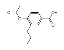 4-acetoxy-3-propyl-benzoic acid结构式