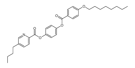 5-Butyl-pyridine-2-carboxylic acid 4-(4-octyloxy-benzoyloxy)-phenyl ester结构式