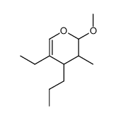 2-Methoxy-3-methyl-4-propyl-5-aethyl-3,4-dihydro-2H-pyran结构式