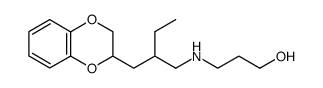 (+-)-2-<2-((3-Hydroxy-propylamino)-methyl)-butyl>-benzdioxan-(1,4) Structure