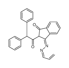 (3E)-2-(Diphenylacetyl)-3-[(2E)-2-propen-1-ylidenehydrazono]-1-in danone Structure