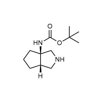 ((3aR,6aS)-六氢环戊[c]吡咯-3a(1H)-基)氨基甲酸叔丁酯结构式