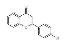 4H-1-BENZOPYRAN-4-ONE, 2-(4-CHLOROPHENYL)-结构式
