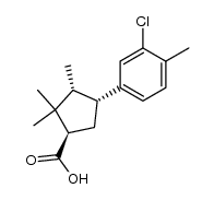 (1R,3R,4R)-4-(3-chloro-4-methylphenyl)-2,2,3-trimethylcyclopentanecarboxylic acid Structure