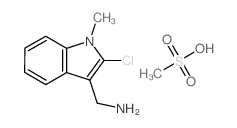 C-(2-CHLORO-1-METHYL-1H-INDOL-3-YL)-METHYLAMINE, METHANESULFONIC ACID结构式