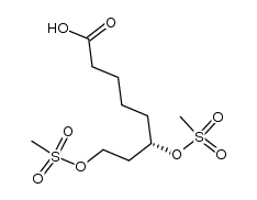 (S)-6,8-dimethylsulfonyloxyoctane-1-carboxylic acid Structure