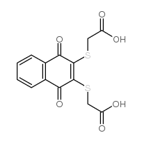 2,3-双(疏基乙酸)-1,4-萘二酮结构式