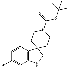 6-氯螺[叔二氢吲哚-3,4'-哌啶]-1'-羧酸叔丁酯结构式